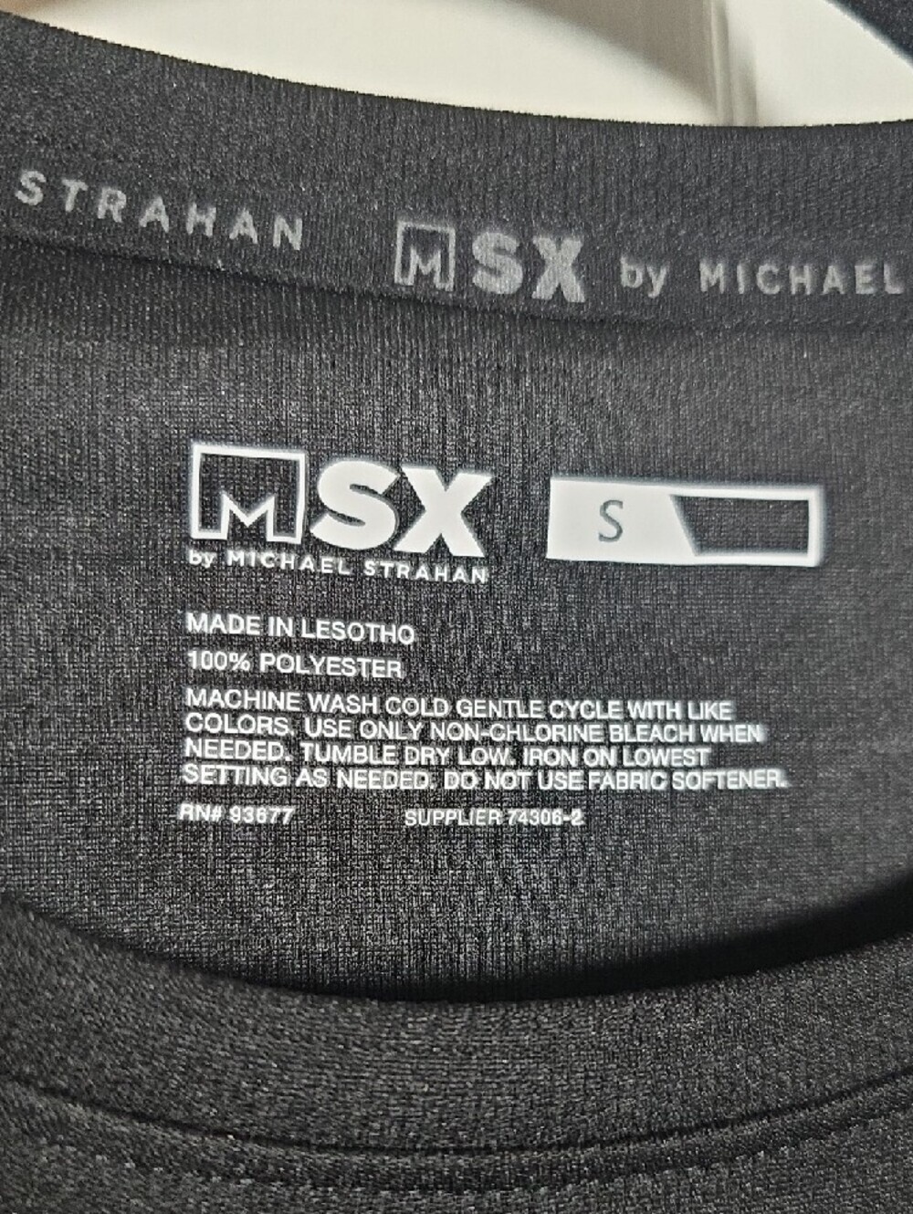 MSX by Michael Strahan S Small Black Long Sleeve Crew Tee - Picture 3 of 5